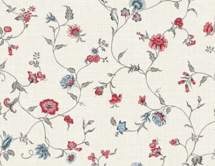 French Country Florale - Umbria Red Seabrook Designs Wallpaper fc61001