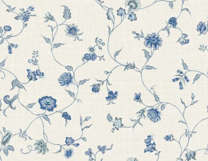 French Country Florale - Nova Blue Seabrook Designs Wallpaper fc61002