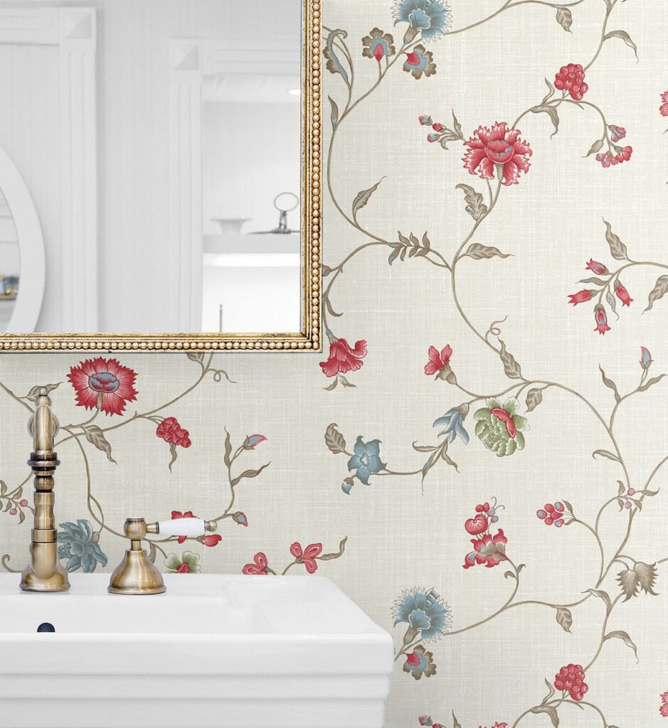 French Country Florale - Cottage Meadow Seabrook Designs Wallpaper fc61004