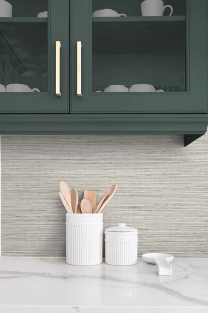 Sluby Sisal - Warm Macadamia | Cool Neutrals Textures Wallpaper for Office, Powder Room, and Living Room