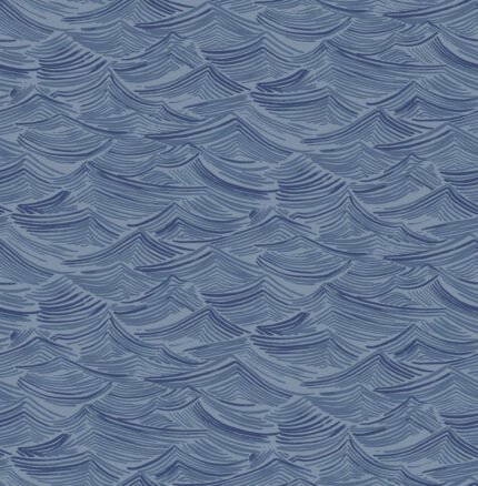 Waves - Carolina Blue | Blues Children and Nursery Wallpaper for Nursery, Office, and Entryway