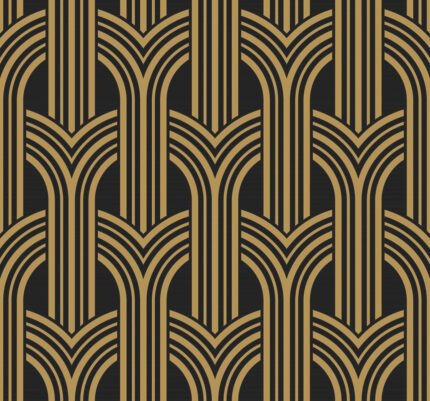 Broadway Arches - Antique Gold Deco Collins & Company Wallpaper dc61310
