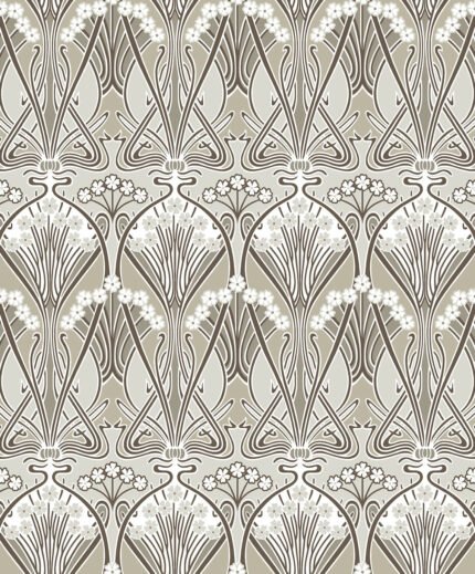 Dragonfly Damask - Warm Pewter Legacy Prints Seabrook Designs Wallpaper et12416