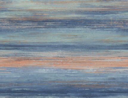 Sunset Stripes - Blueberry and Vermillion Orange Living With Art Seabrook Designs Wallpaper lw50406