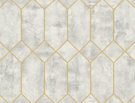 Rustic Geo - Silver Birch and Metallic Gold Living With Art Seabrook Designs Wallpaper lw51610
