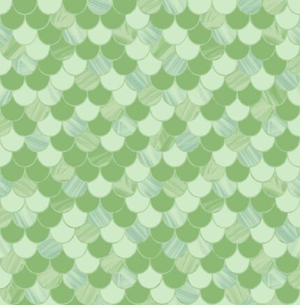 Catalina Scales - Pear Green, Mint, and Metallic Tortuga Seabrook Designs Wallpaper ta20901