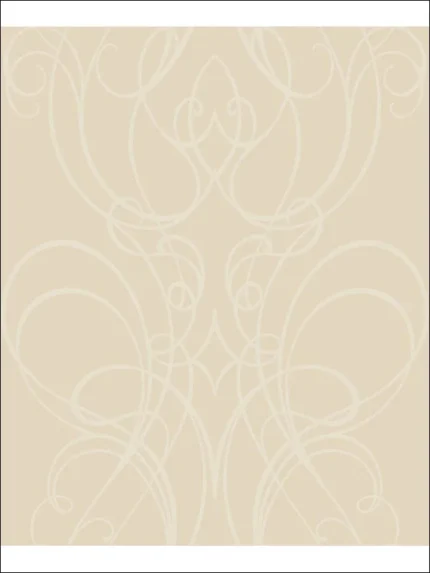 warm neutral and beige patterned wallpaper for bedroom by Carl Robinson