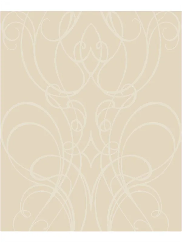 warm neutral and beige patterned wallpaper for bedroom by Carl Robinson