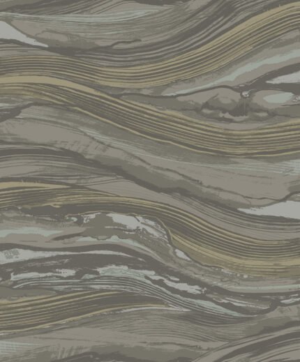 Queensmead on Nonwoven - Dark Grey | Greens Abstracts Wallpaper for Entryway, Accent Wall, and Bedroom