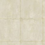 Great Wall Blocks - Metallic Gold and Off-White | Warm Neutrals and Beiges Textures Wallpaper for Powder Room, Half Bath, and Office