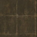 Great Wall Blocks - Metallic Mocha and Gold | Browns and Taupes Textures Wallpaper for Powder Room, Entryway, and Bedroom