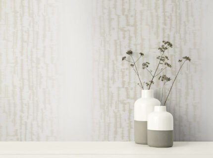 Koi Texture - Gold and Off-White | Silvers and Pewters Textures Wallpaper for Hallway, Half Bath, and Bedroom