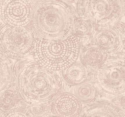 Batik Circles - Wavelets | Pinks Abstracts Wallpaper for Entryway, Bedroom, and Dining Room