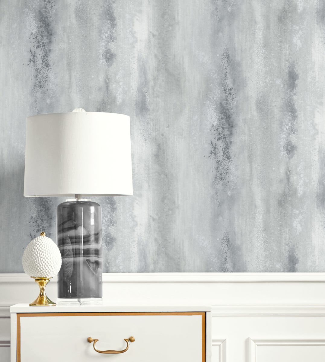 0062416_washy-stripe-washed-ink-2 Washy Stripe - Washed ink | Grays Plaids, Checks and Stripes Wallpaper for Living Room, Nursery, and Office - Image 1