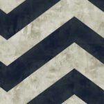 Hubble Chevron - Metallic Midnight Blue | Blues Geometrics Wallpaper for Office, Accent Wall, and Kitchen