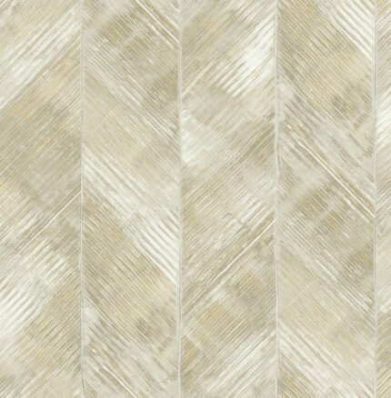 Hubble Texture - Metallic Gold and Ivory | Warm Neutrals and Beiges Geometrics Wallpaper for Office, Accent Wall, and Dining Room