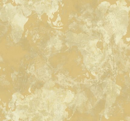 Galileo Faux - Metallic Gold and Off-White | Golds Abstracts Wallpaper for Powder Room, Half Bath, and Office