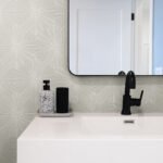 Chadwick Starburst - Metallic Champagne and Off-White | Grays Geometrics Wallpaper for Office, Accent Wall, and Hallway
