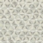 Einstein Geometric - Metallic Gold and Metallic Silver | Silvers and Pewters Geometrics Wallpaper for Office, Accent Wall, and Powder Room