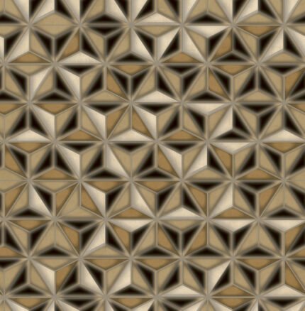 Einstein Geometric - Metallic Gold and Black | Golds Geometrics Wallpaper for Office, Accent Wall, and Living Room