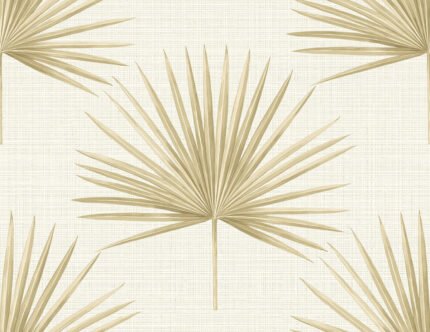 Richmond - Ivoire | Warm Neutrals and Beiges Trees and Leaves Wallpaper for Half Bath, Accent Wall, and Office