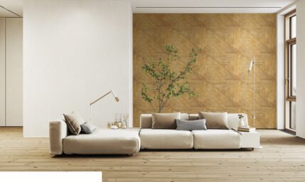 Rutland - Royal Gold | Golds Geometrics Wallpaper for Office, Accent Wall, and Nursery