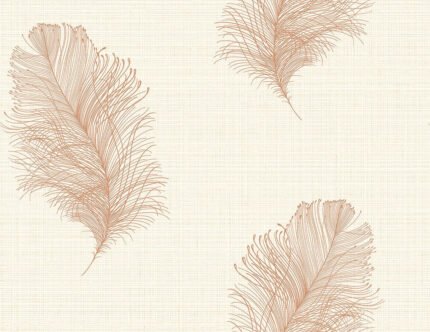 Roland - Copper Strands | Whites and Off Whites Abstracts Wallpaper for Powder Room, Living Room, and Dining Room