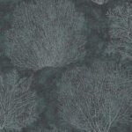 Oliver - Silver and Ocean | Blues Florals, Botanicals and Tropicals Wallpaper for Powder Room, Nursery, and Living Room