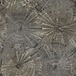 Opal - Charcoal and Gold | Blacks Abstracts Wallpaper for Half Bath, Kitchen, and Entryway