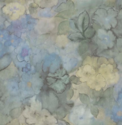 Oriel - Basil and Cobalt | Blues Abstracts Wallpaper for Kitchen, Hallway, and Dining Room