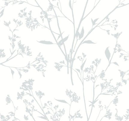 Southport | Grays Trees and Leaves Wallpaper for Powder Room, Accent Wall, and Office