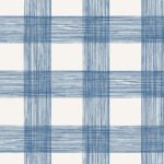 Scarborough | Blues Plaids, Checks and Stripes Wallpaper for Entryway, Hallway, and Office