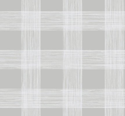 Scarborough | Grays Plaids, Checks and Stripes Wallpaper for Living Room, Accent Wall, and Nursery