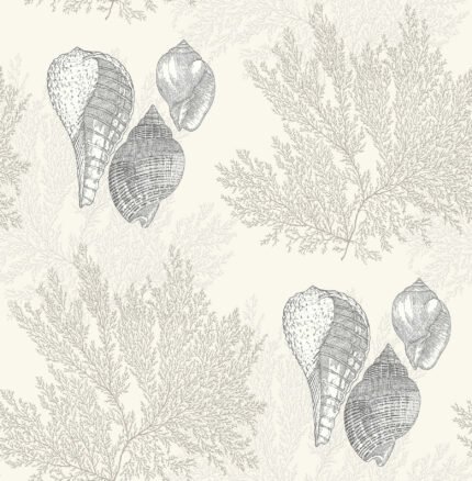 Nauset | Grays Nautical Wallpaper for Half Bath, Kitchen, and Dining Room