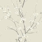Monterey | Warm Neutrals and Beiges Florals, Botanicals and Tropicals Wallpaper for Living Room, Powder Room, and Accent Wall
