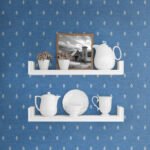 French Country Petite - Bleu | Blues Small Prints Wallpaper for Kitchen, Bedroom, and Powder Room