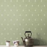 French Country Petite - Apple Green | Greens Small Prints Wallpaper for Bedroom, Entryway, and Kitchen
