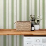 French Country Eliott - Woodland green | Greens Plaids, Checks and Stripes Wallpaper for Nursery, Hallway, and Bedroom