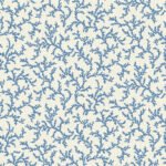 French Country Corail - Lazy Blue | Blues Trees and Leaves Wallpaper for Living Room, Accent Wall, and Hallway