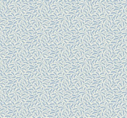 French Country Cossette - Blue Heather | Blues Trees and Leaves Wallpaper for Bedroom, Living Room, and Hallway