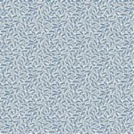 French Country Cossette - River Deep Blue | Blues Trees and Leaves Wallpaper for Bedroom, Nursery, and Office