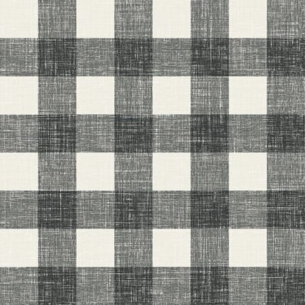 French Country Bebe - Contrast | Blacks Plaids, Checks and Stripes Wallpaper for Entryway, Accent Wall, and Office