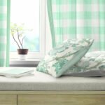 French Country Bernadette Linen - Ciel | Aquas and Teals Jacobean and Tapestry Wallpaper for Powder Room, Accent Wall, and Bedroom