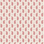 French Country Maia Linen - Ryan Red | Reds Paisleys Wallpaper for Nursery, Hallway, and Bedroom