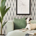 Rabaul Ikat - Natural | Warm Neutrals and Beiges Ikat, Shibori and Watercolor Wallpaper for Accent Wall, Dining Room, and Bedroom