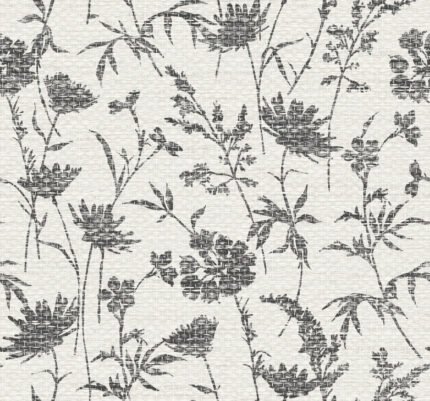 Teewinot - Meridian Shadow | Whites and Off Whites Florals, Botanicals and Tropicals Wallpaper for Accent Wall, Office, and Nursery