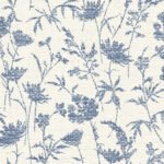 Teewinot - Azure Tide | Blues Florals, Botanicals and Tropicals Wallpaper for Hallway, Half Bath, and Powder Room