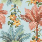 Copeland - Paradise | Multicolors Florals, Botanicals and Tropicals Wallpaper for Kitchen, Entryway, and Dining Room