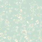 Maisome Mural - Chino Ice | Blues Florals, Botanicals and Tropicals Wallpaper for Office, Entryway, and Hallway
