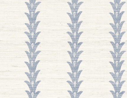 Valentine - Tide | Blues Trees and Leaves Wallpaper for Half Bath, Office, and Entryway